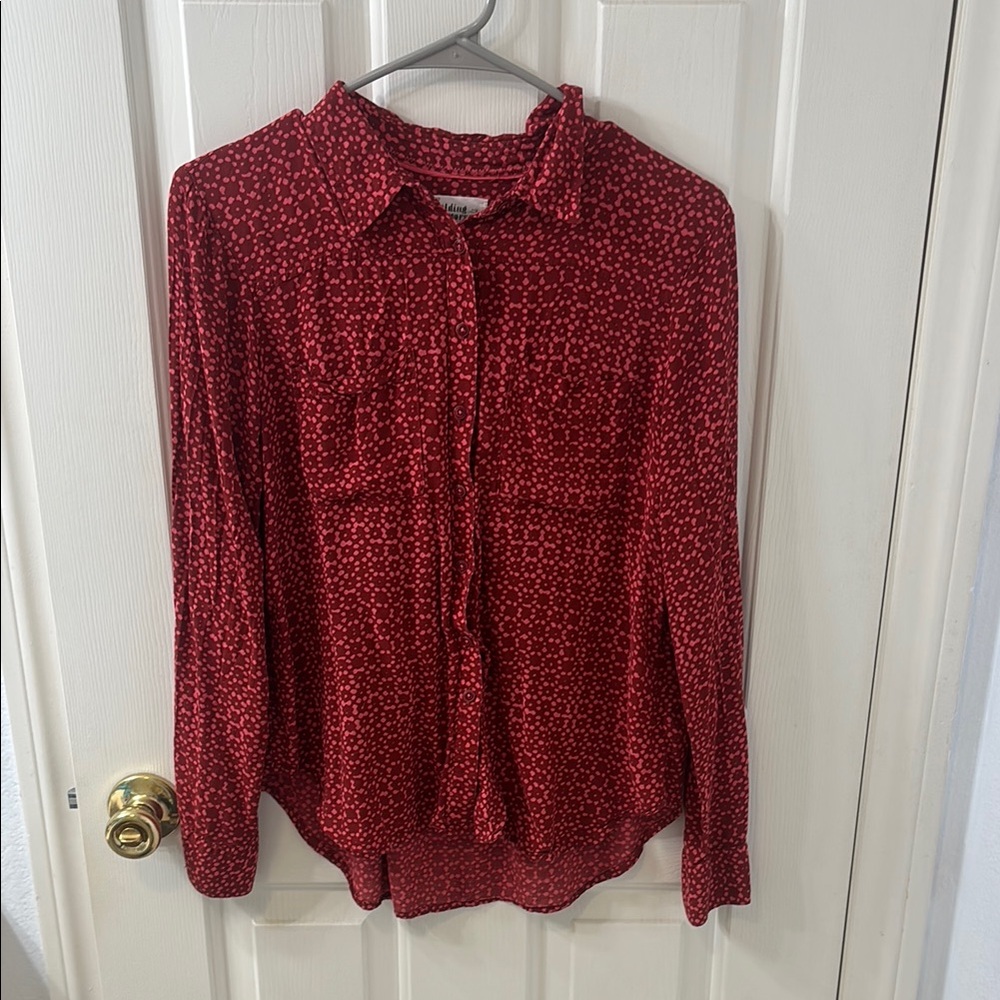 Red Holding Horses Blouse- Anthropologie